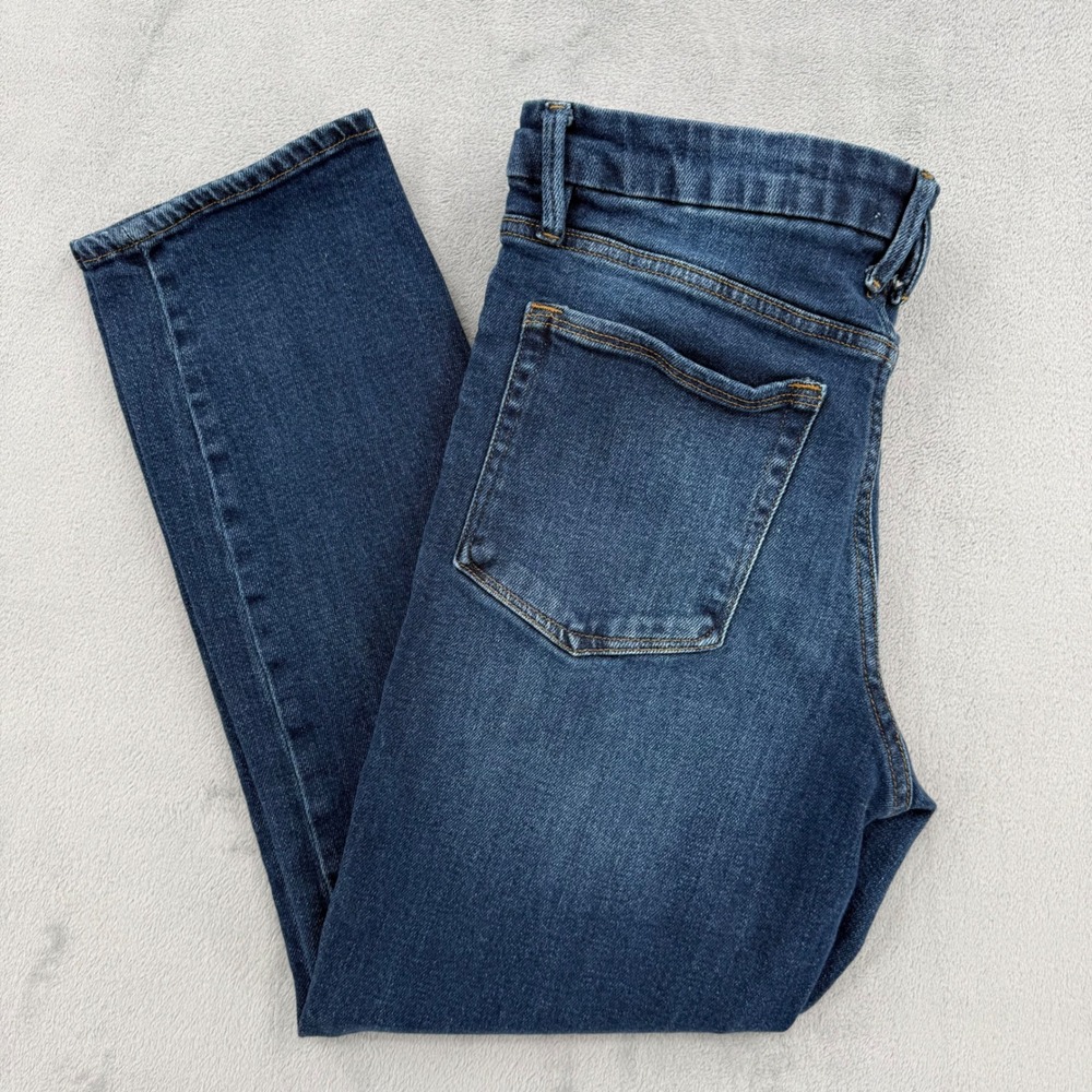 Good American Women's Straight Leg Jeans in Dark Blue Wash